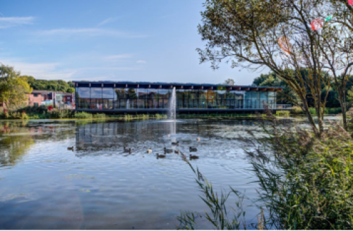 Photograph of The State Conference and events venue facing onto the lake