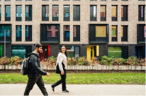 Photograph of Cryfield Village student accommodation building