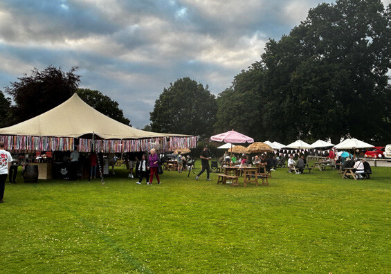 Precedent image showing how community popup events could be provided at the location identified as ‘Finham Green’