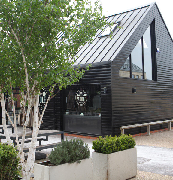 Precedent image showing a community centre as a landmark building at Houlton, Rugby