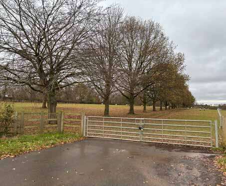 A photo of a farm gate near the A46 junction