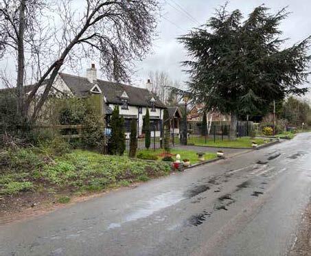 A photo of the cottages on King’s Hill Lane