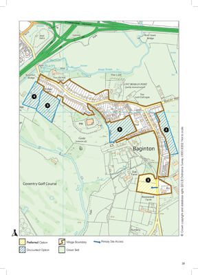 Baginton map